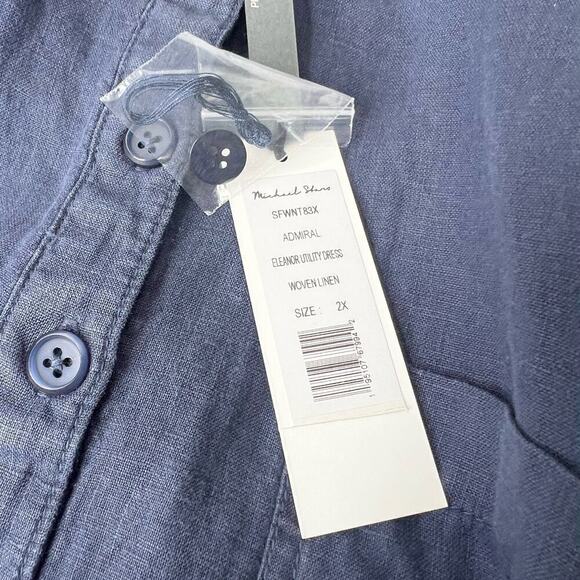 New Women’s Michael Stars Eleanor Linen Shirt Dress Size: 2X - Picture 4 of 11